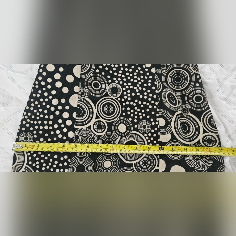 🌟 Black White Retro Sleeveless Geometric Circle Print Patterned Dress Size 2🌟 - Picture 8 of 10